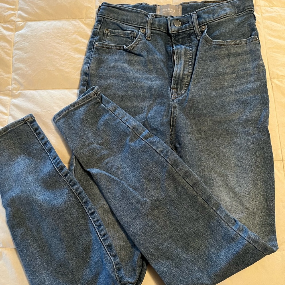 Everlane Way-high Skinny, light blue, size 28